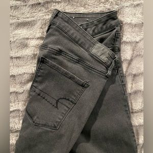American Eagle Long Next Level Stretch High Waisted Black Skinny Jeans